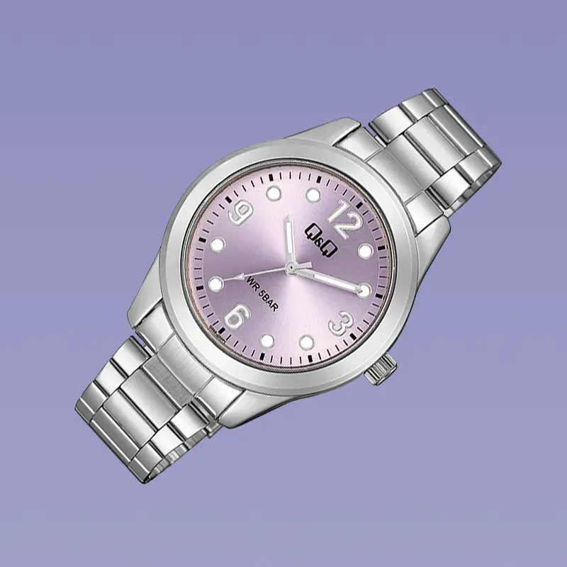 Q&Q Purple Dial Quartz Ladies Watch- Q35B-002PY